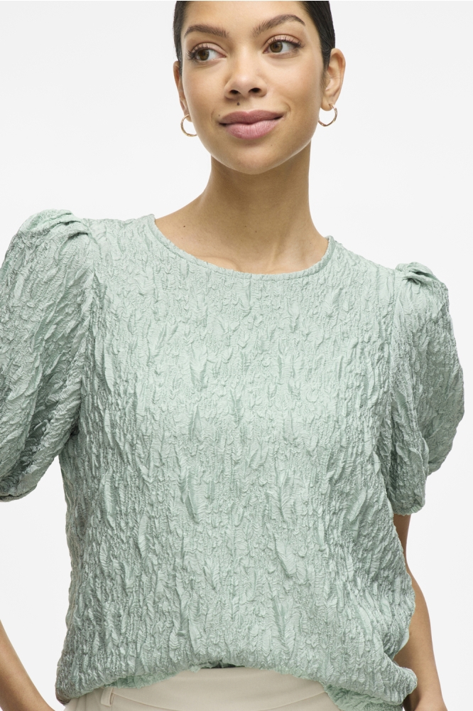 VISOPHIA O-NECK 2/4 TOP/DC 14104020 SILT GREEN